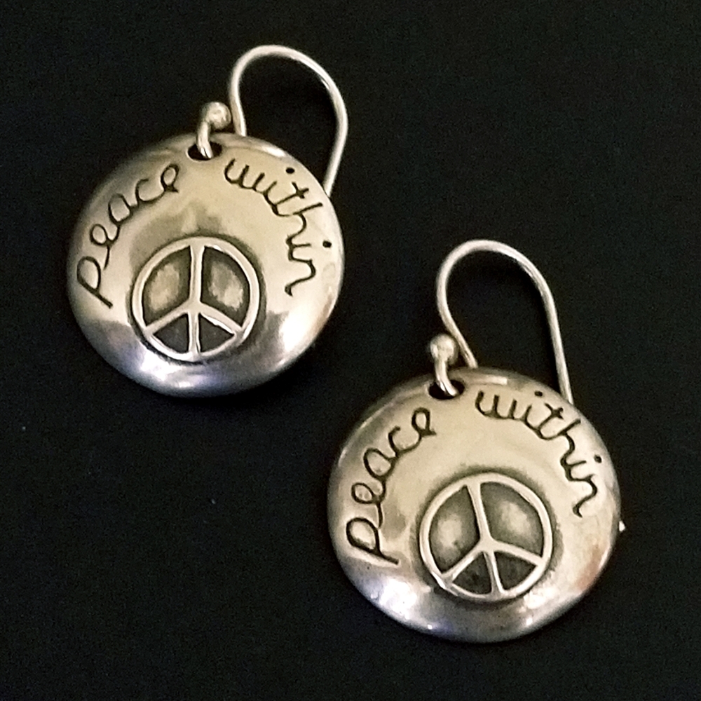 Silpada Sterling Silver Peace Earrings